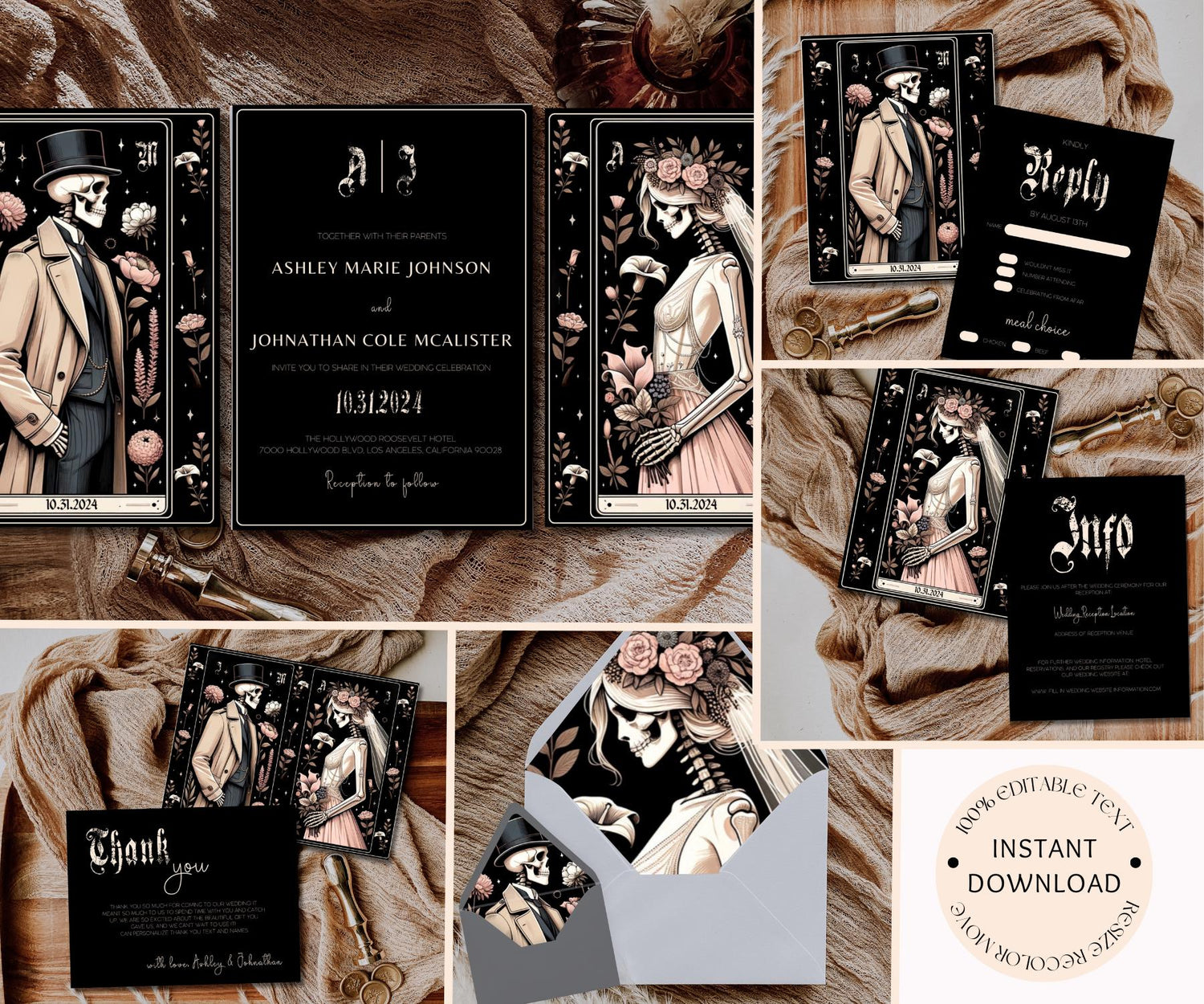 Gothic Wedding Invite Template