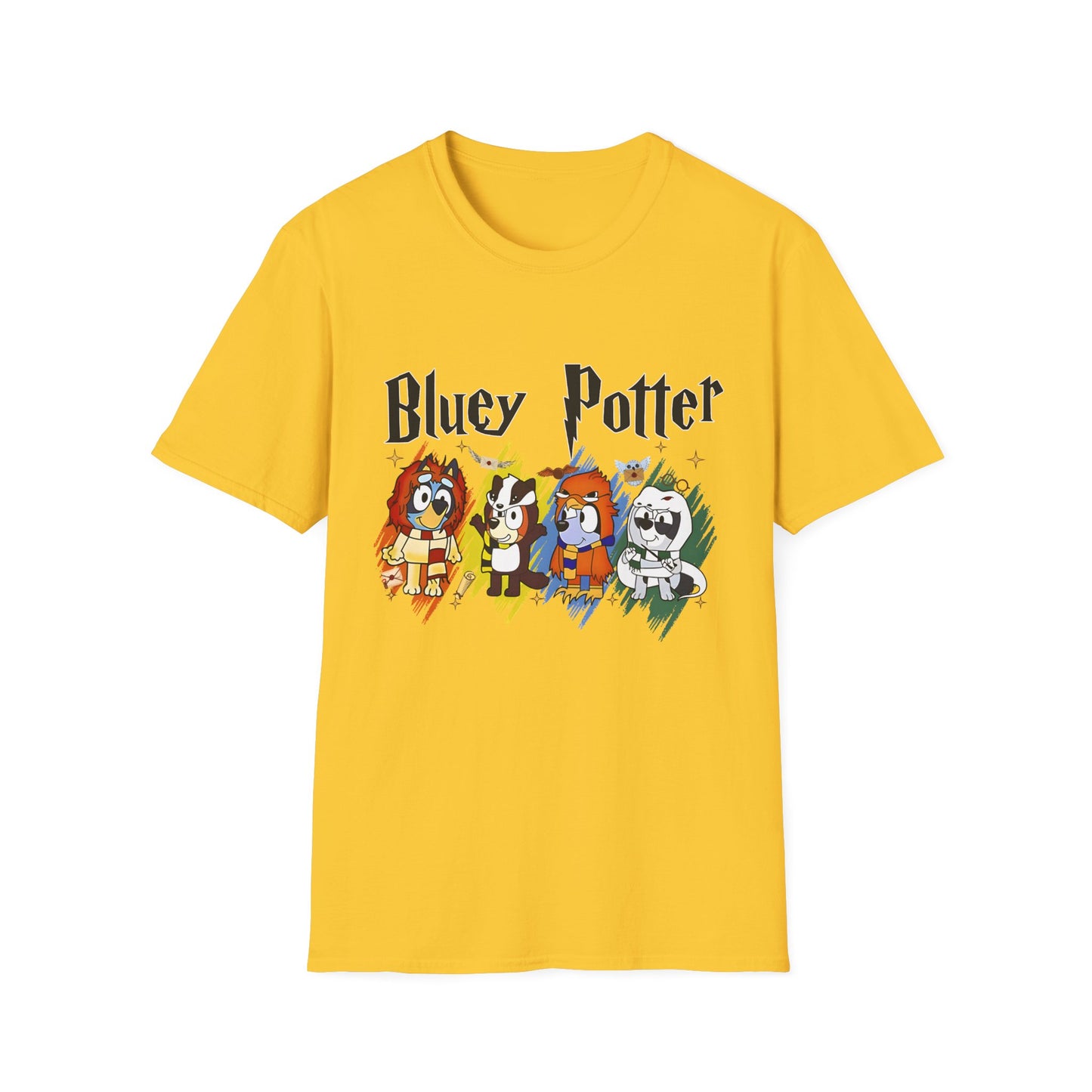 Bluey Potter T-shirt- Harry Potter and Bluey Cross-over Tee