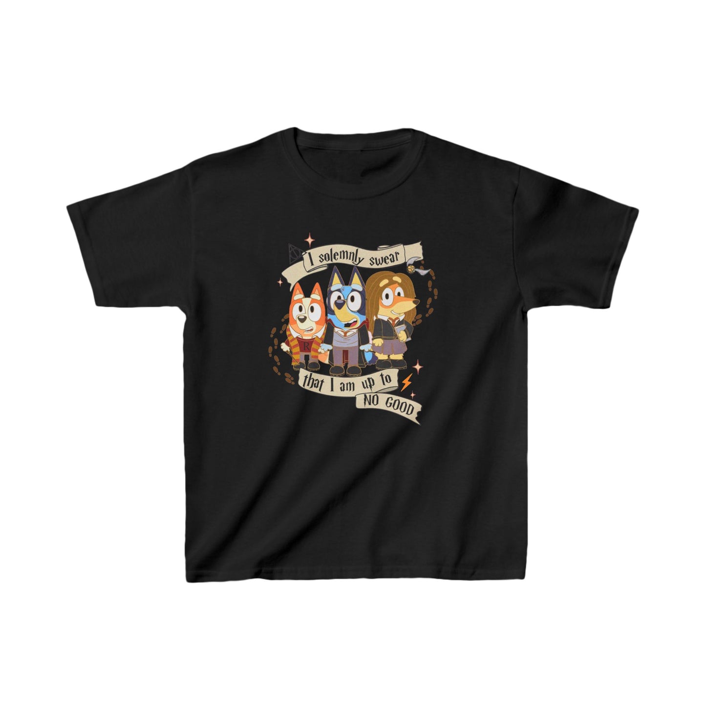 I Solemnly Swear I am up to no good, Harry Potter Tee, Bluey Tee, Bluey Mash-up Kids Shirt