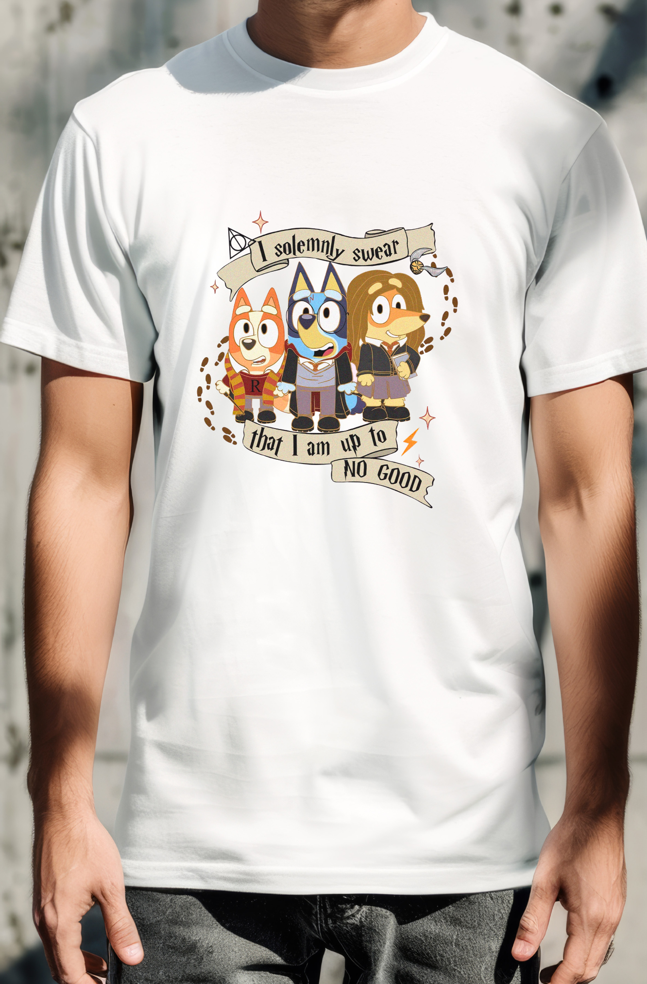 I Solemnly Swear I am up to no good, Harry Potter Tee, Bluey Tee, Bluey Mash-up Shirt