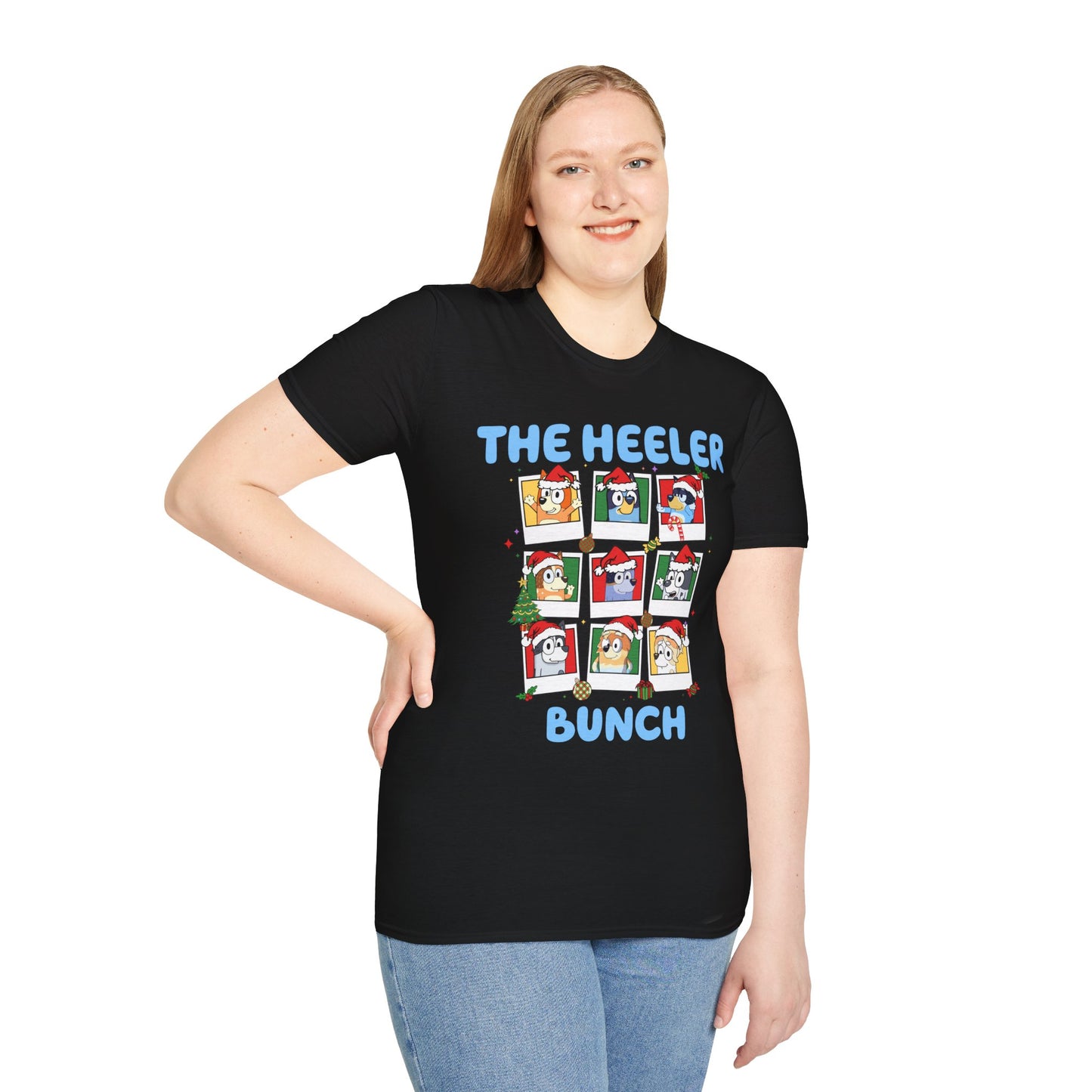 Bluey, The Heeler Bunch Christmas T-Shirt, Holiday Tee, Cute Dog Lover Gift, Funny Aussie Shirt, Family Matching Tops